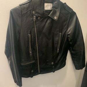 Gently used faux leather jacket